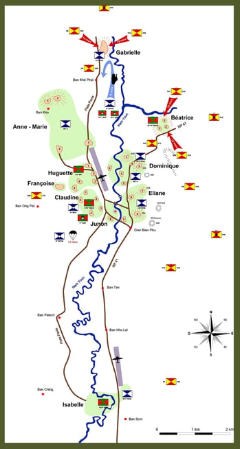 First wave of Viet Minh attack on the northern positions