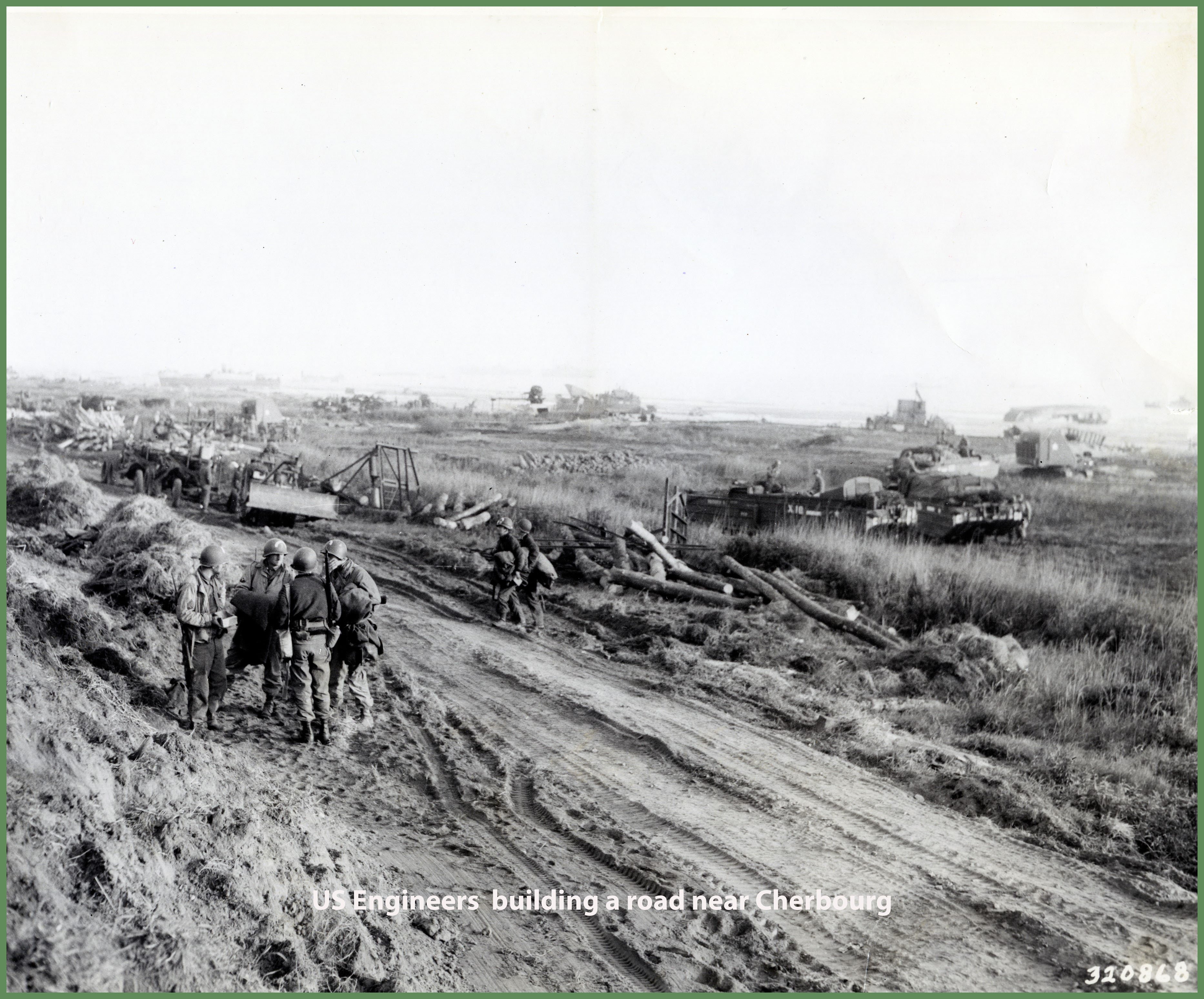 US engineers building a road