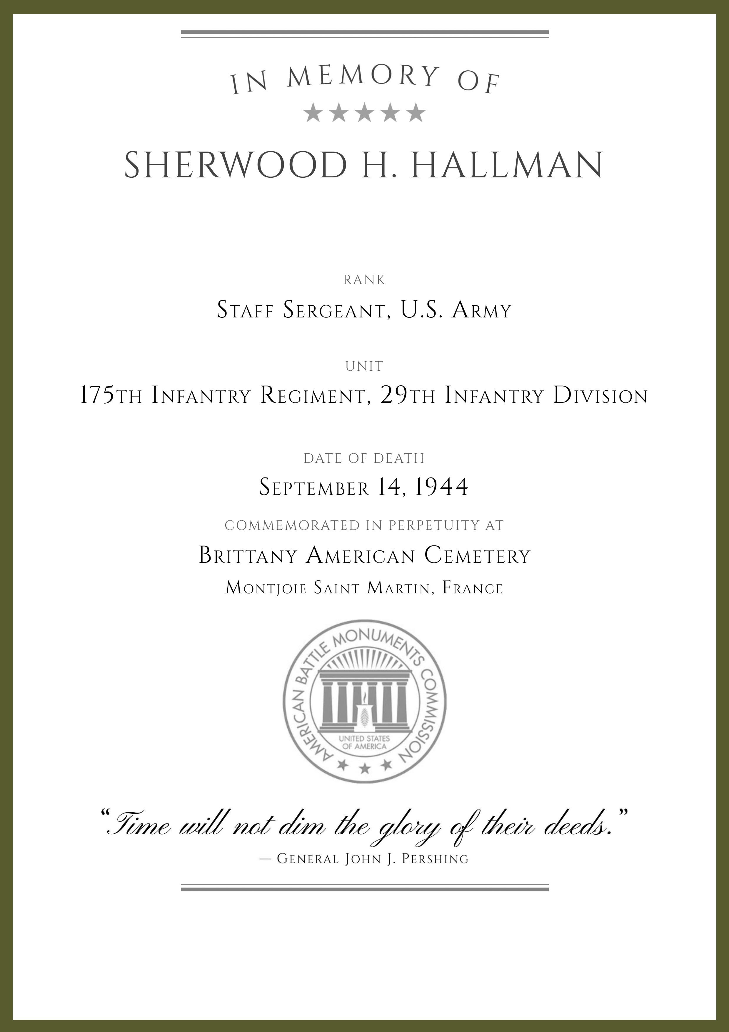 ABMC War Dead Certificate Sergeant Hallman-1