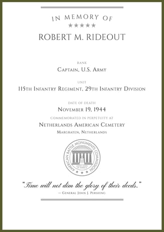 Captain Robert Rideout