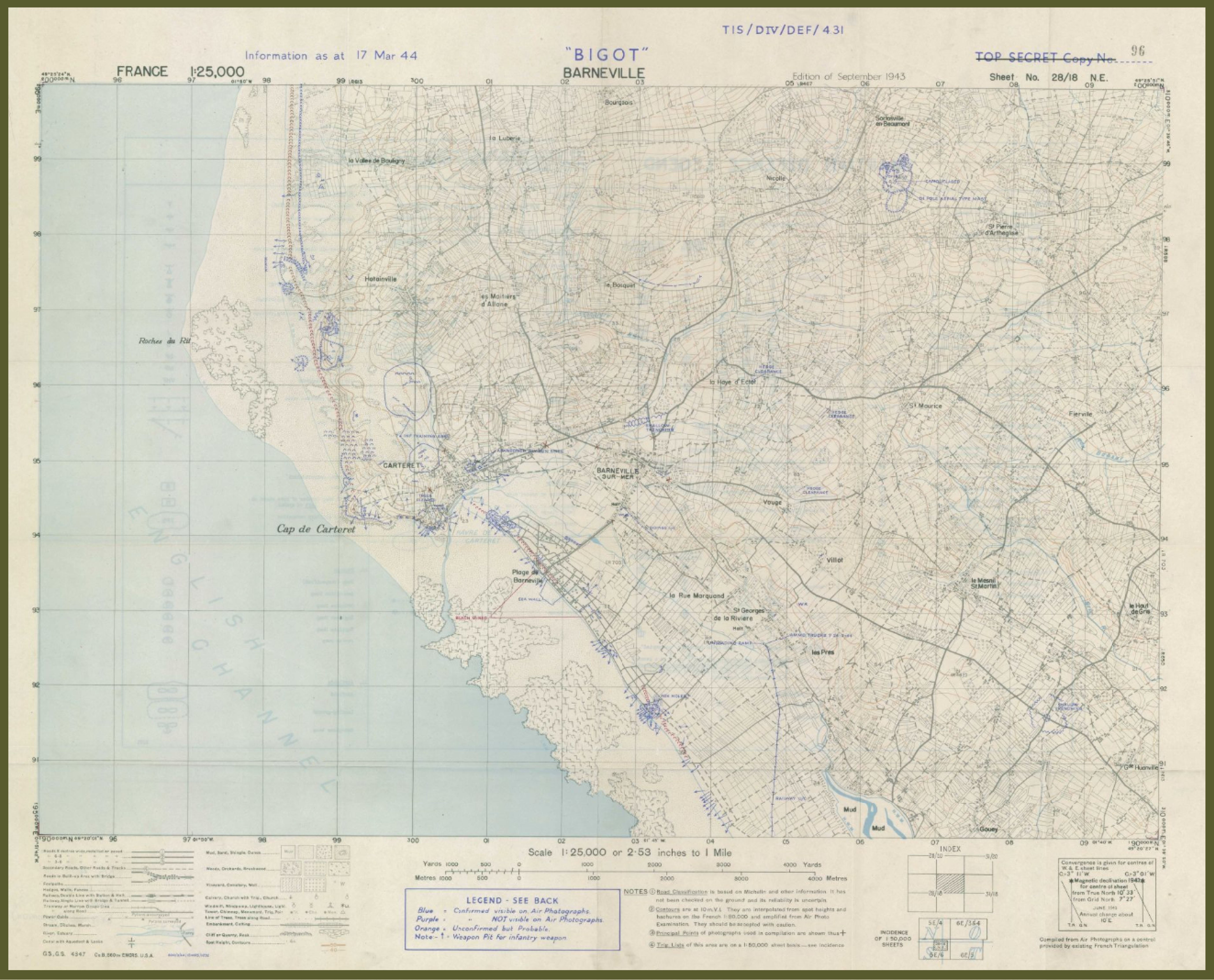 Defense map Barneville Bigot
