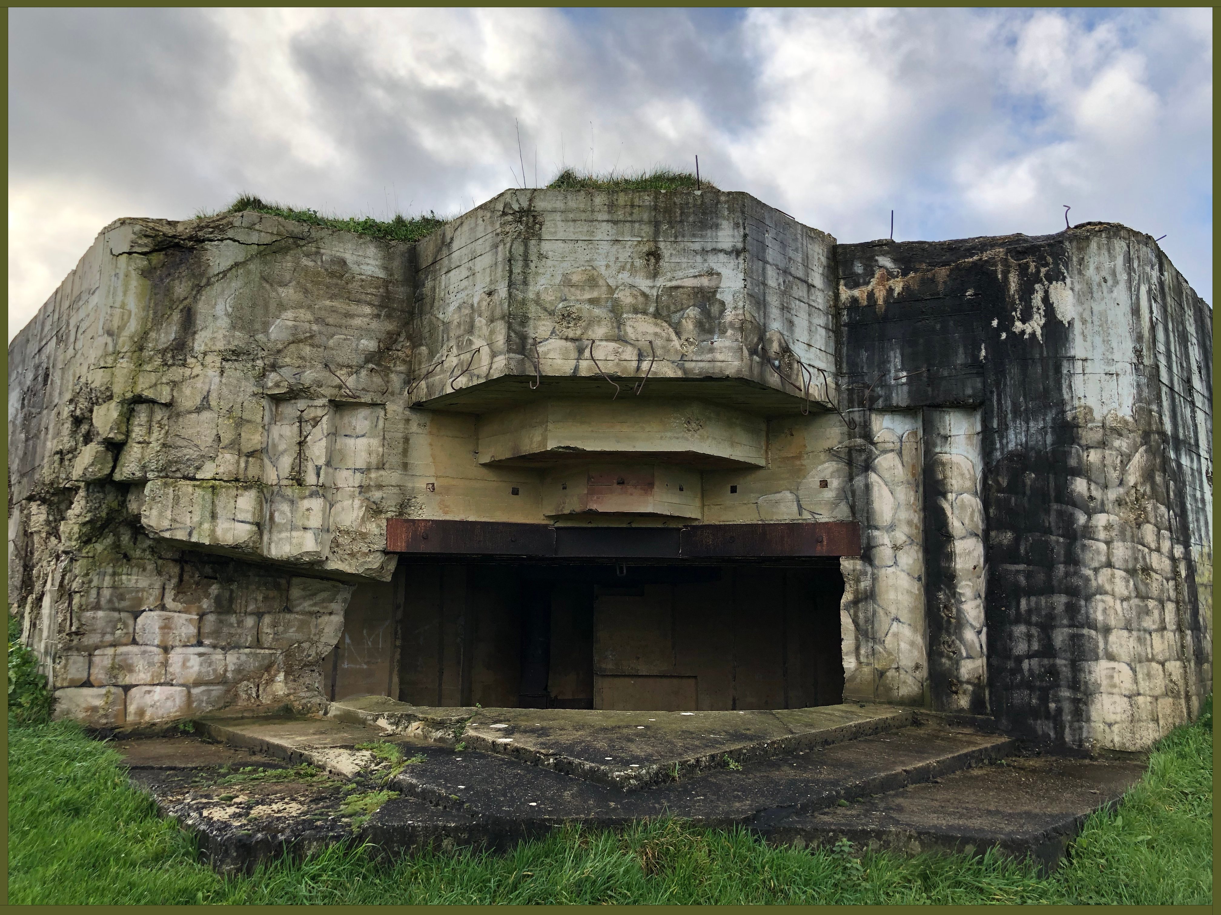 Front of bunker