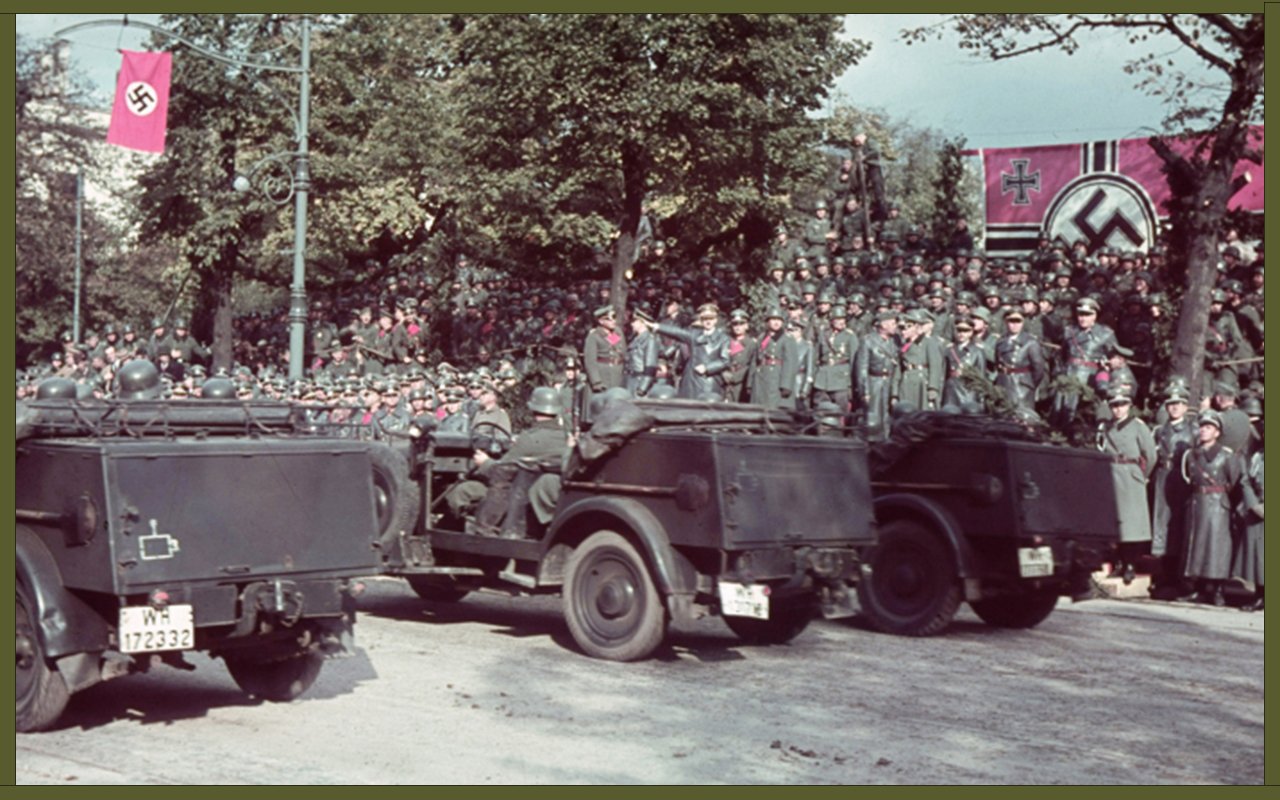 German victory parade in Warsaw after the invasion of Poland, 1939