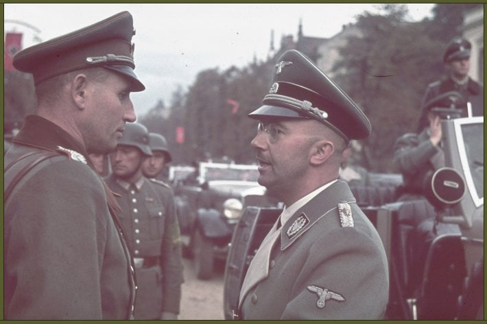 Head of the SS Heinrich Himmler, one of the chief architects of the Holocaust, in Warsaw after German invasion of Poland, 1939 copy