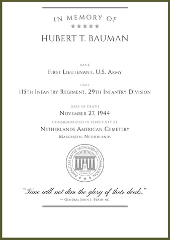 Lieutenant Robert Bauman