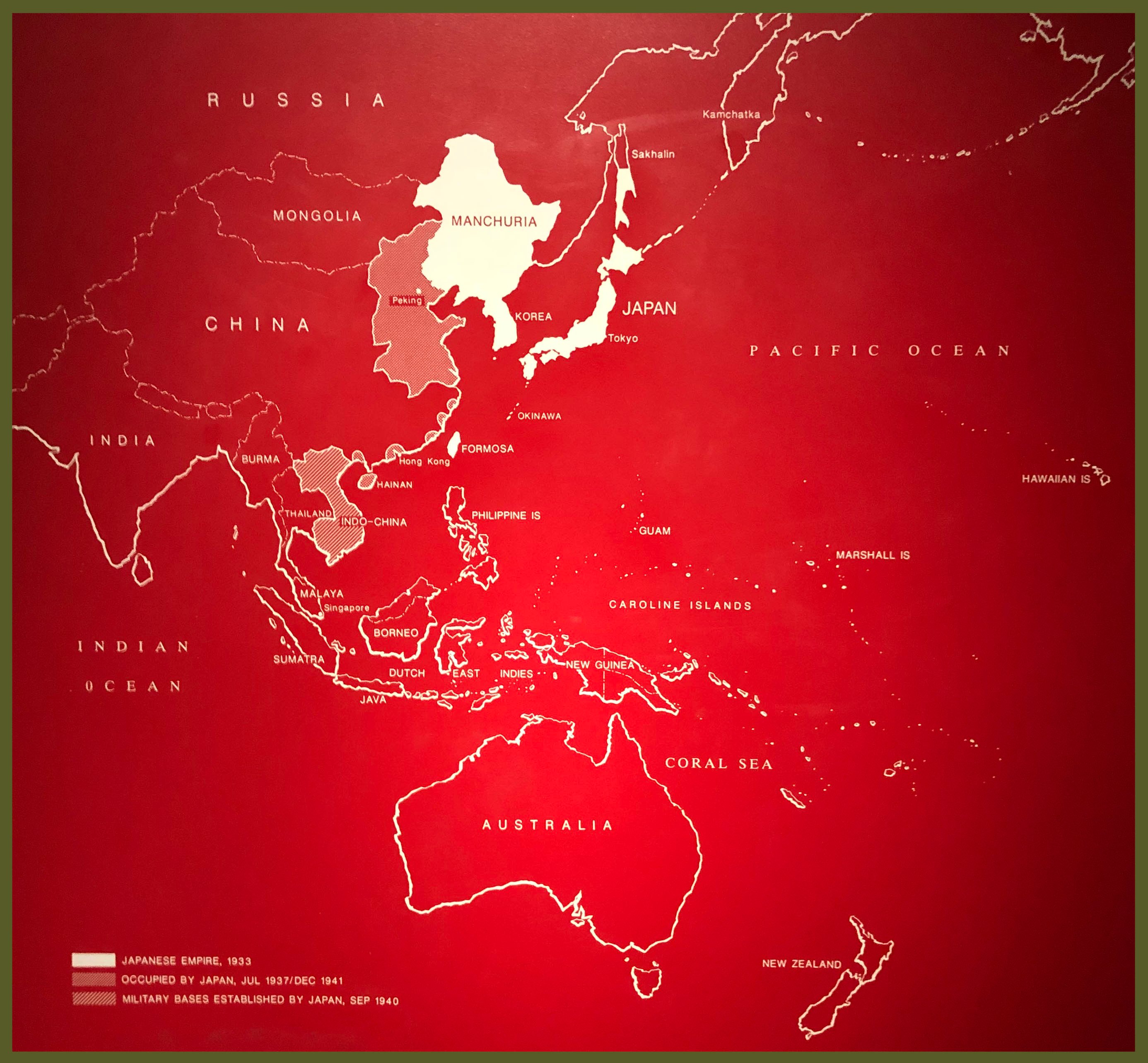 Map Greater East Asia Co-prosperity sphere