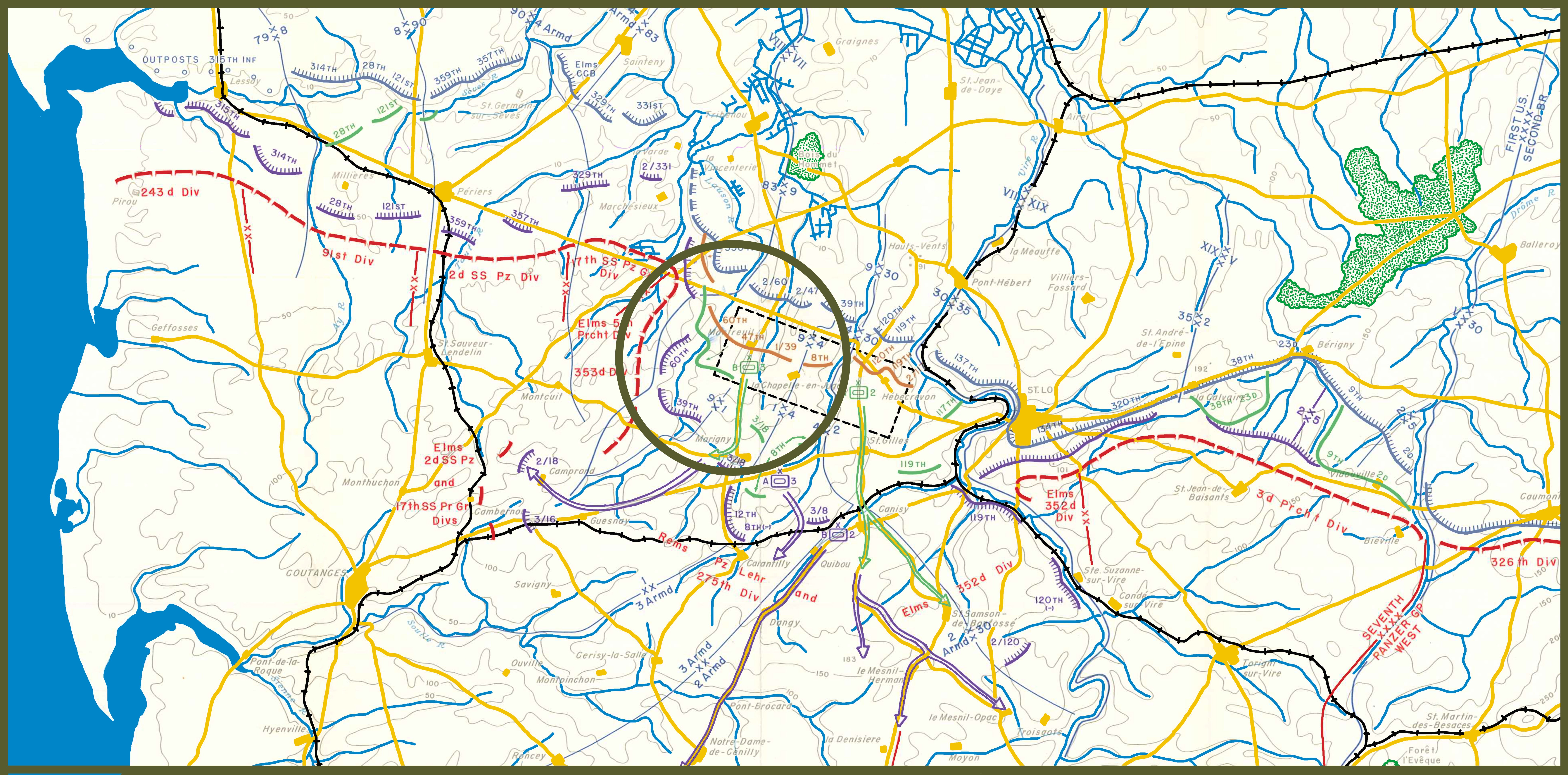 Operation Cobra Breakthrough 9th Infantry Division copy