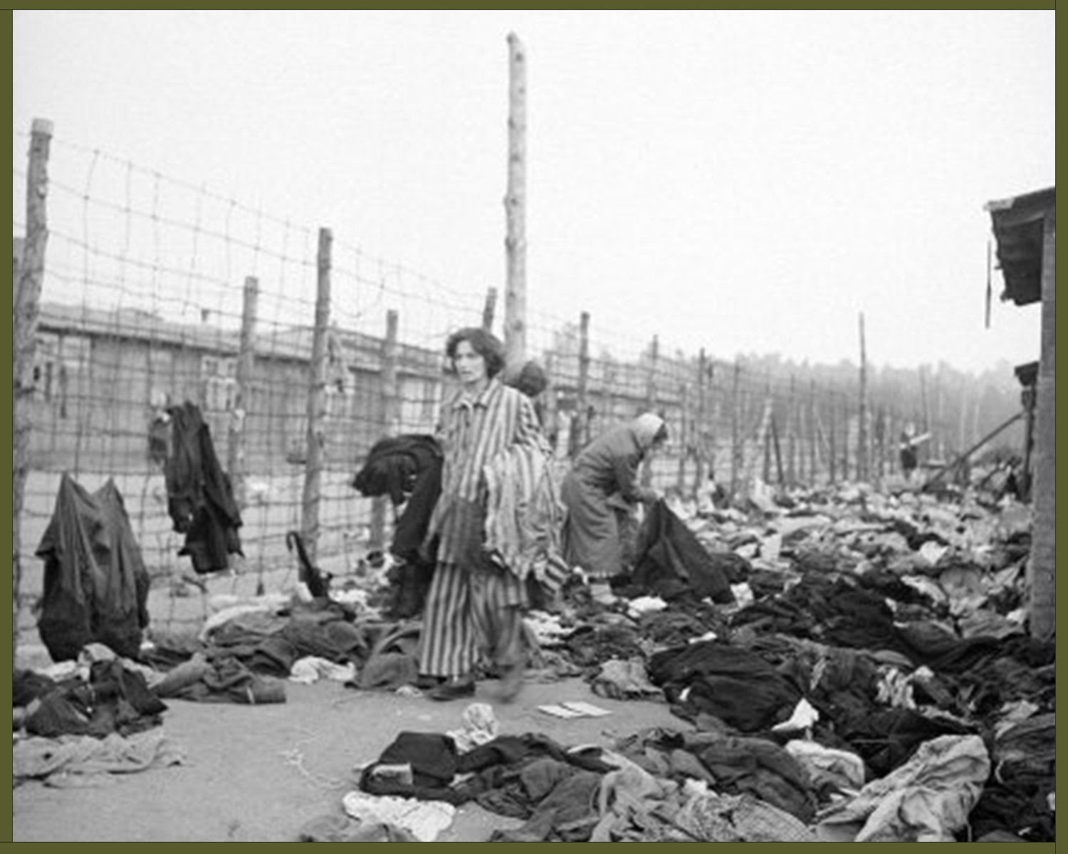 Prisoners at the newly liberated Bergen-Belsen concentration camp, 1945