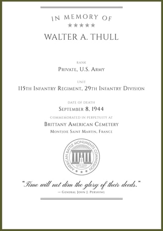 Private Walter Thull