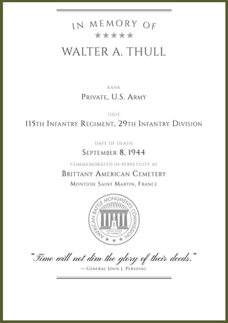 Private Walter Thull