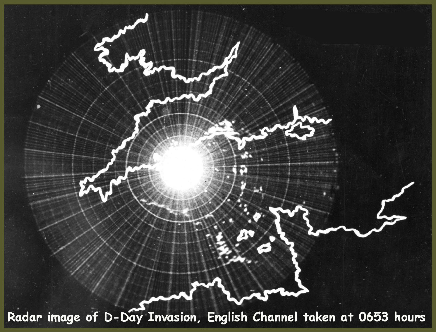 Radar Image of D-Day Invasion, English Channel