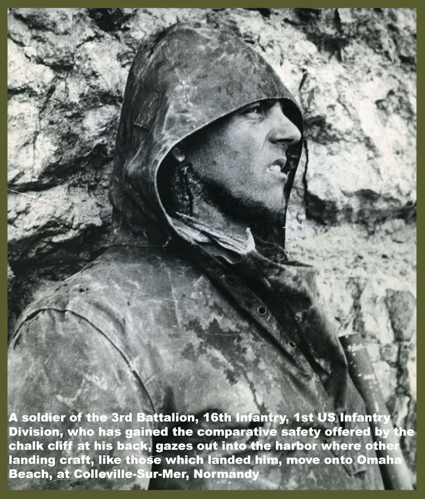 Soldier cliffs Omaha beach