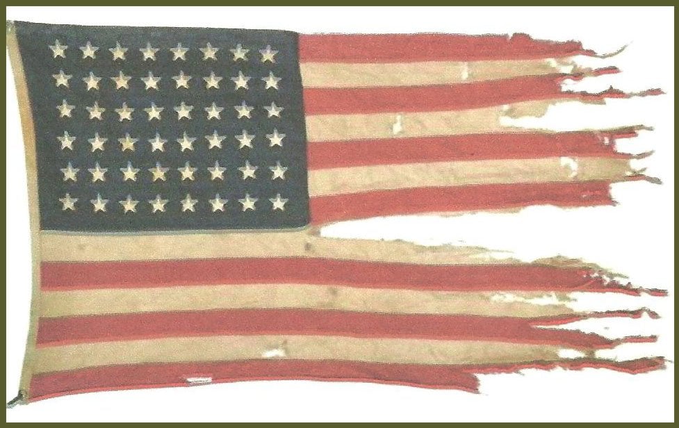 USS LCI 489 D-Day flag