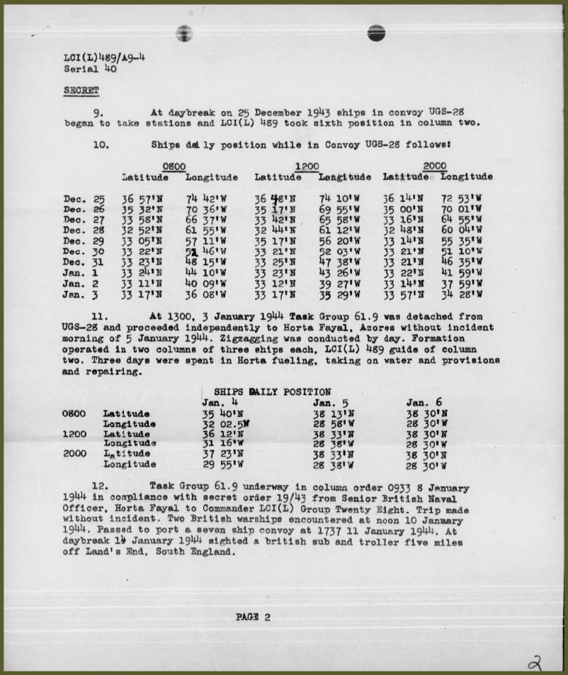 USS LCI(L) 489 - War Diary, 12143 to 11444 - 2b