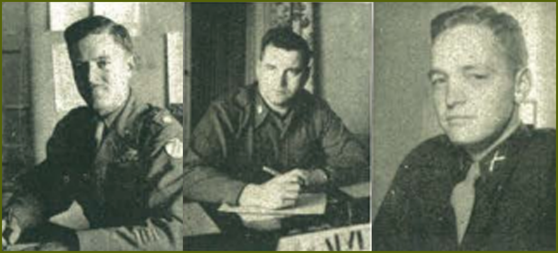 Lieutenant-Colonel Philip D. Brant, CO of the 1st Battalion of the 14th Infantry Regiment; Major Thomas W. Alvey, CO of the 2nd Battalion of the 14th Infantry Regiment; Major Robert C. Cameron, CO of the 3rd Battalion of the 14th Infantry Regiment