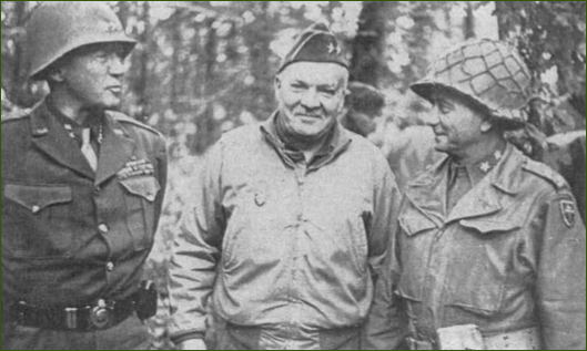 Lieutenant-General Patton, Major-General Haislip and Major-General Wyche.