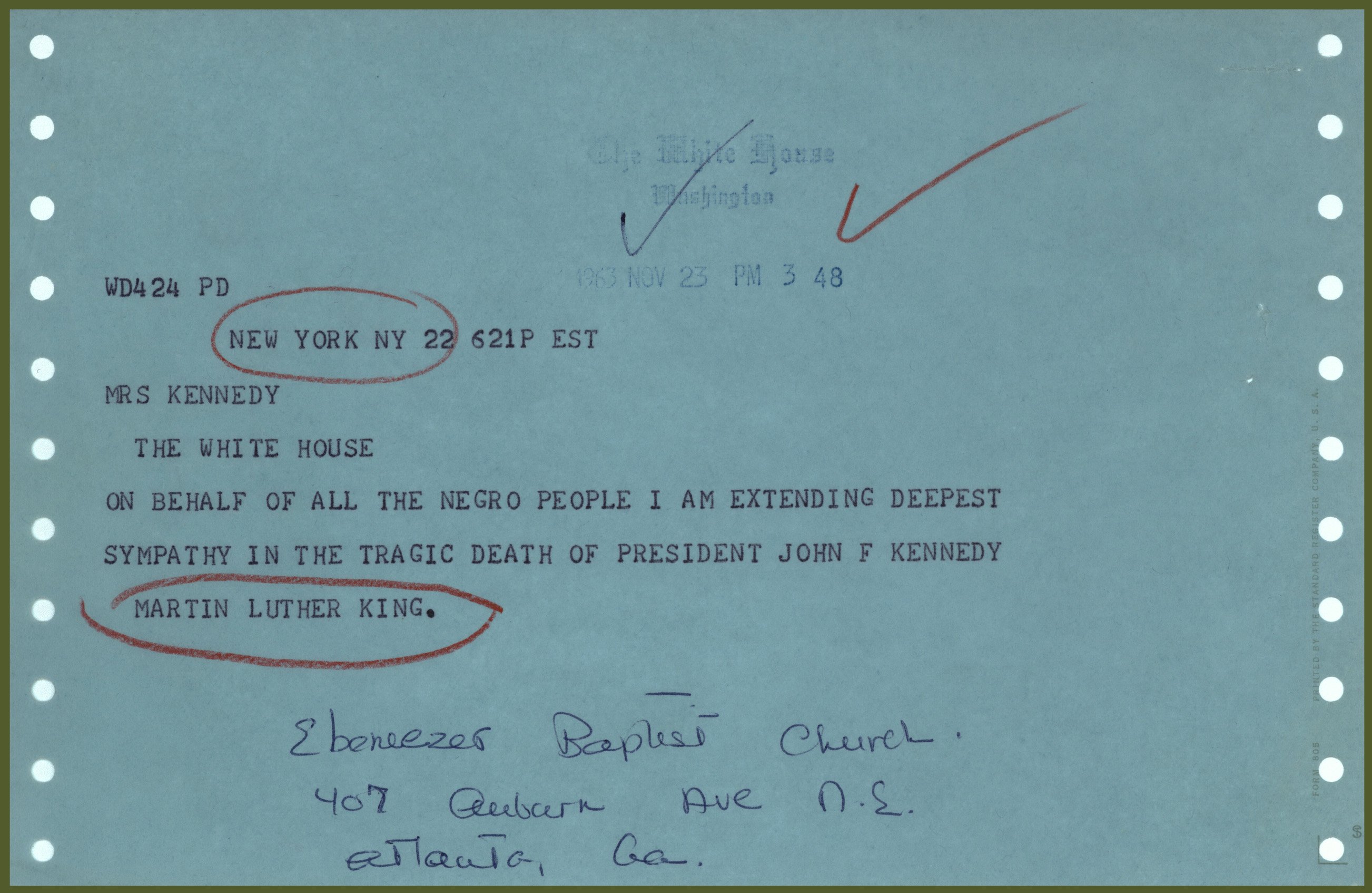 Telegram Martin Luther King