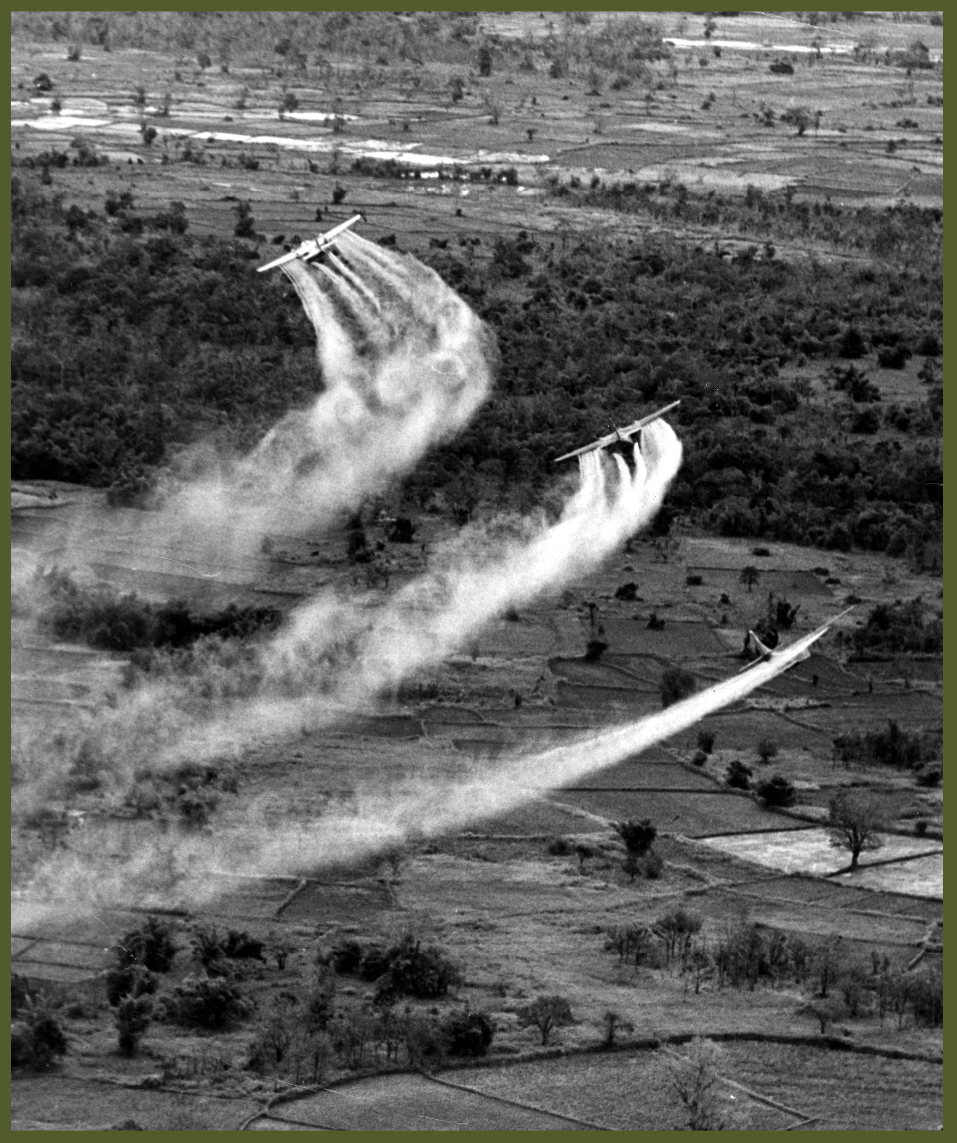 U.S. Fairchild UC-123B aircraft cropdusting Agent Orange in Vietnam