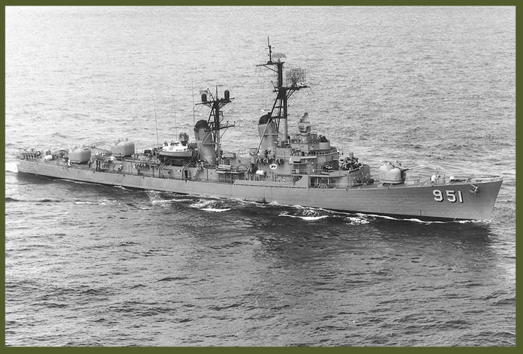 USS Turner Joy (DD-951) underway at sea on 9 May 1964