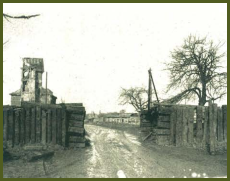 a familiar sight to the 71st Infantry Division was this type of roadblock