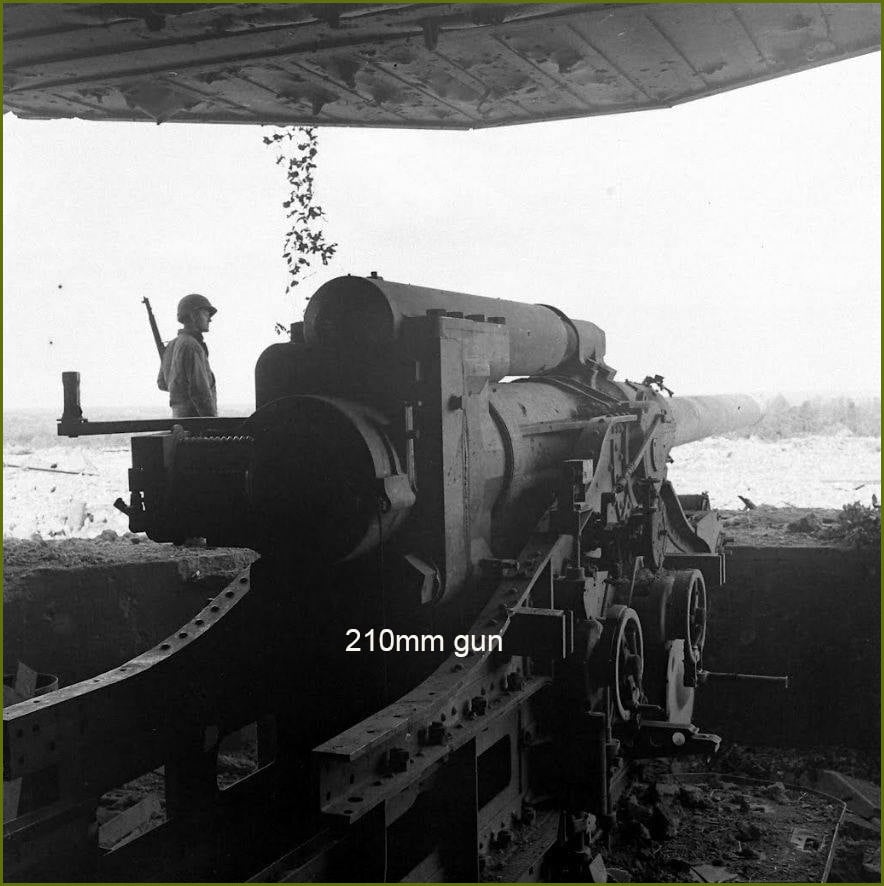 210mm gun at Crisbecq